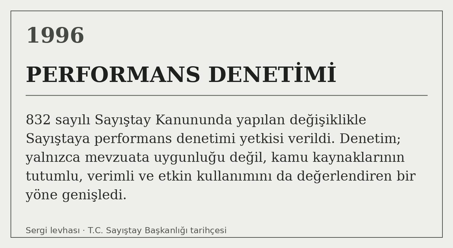 Performans denetimi bilgi kartı