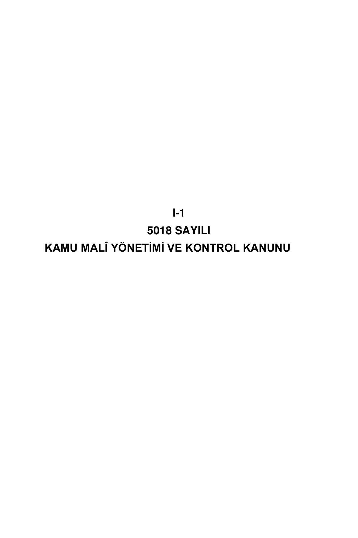 5018 sayılı Kanun