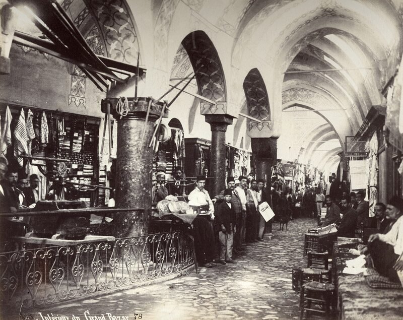 19. yüzyıl İstanbul Kapalıçarşı görünümü